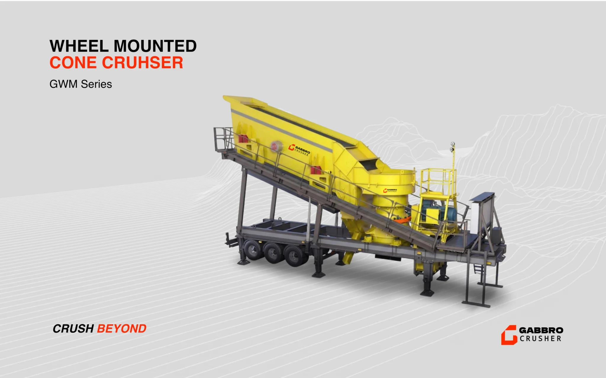 cone crusher - wheel - mounted - gabbro - crusher