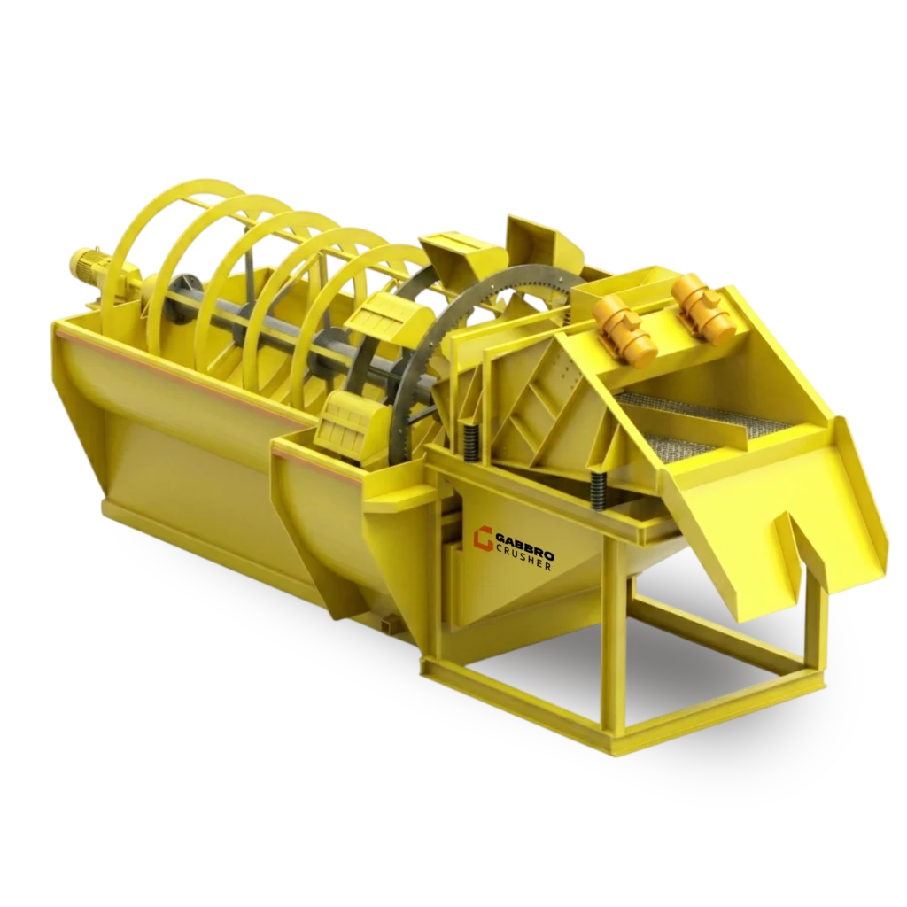 gabbro cruhser - bucket classifier - sand washing and sand making - india